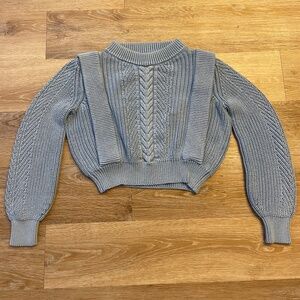 Cropped knitted sweater